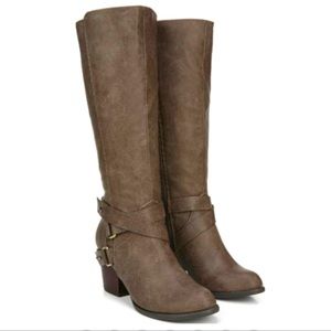 Fergie  Brown Leather Boots Varsity Knee High Size 9.5 Women’s A1902L1200